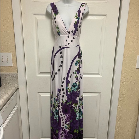 IB Diffusion Purple Floral Maxi Dress - Picture 8 of 12